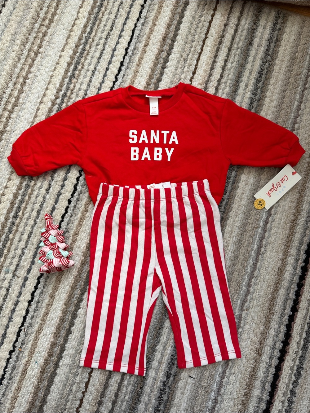 Wondershop Red and White "Santa Baby" Kids Pajama Set